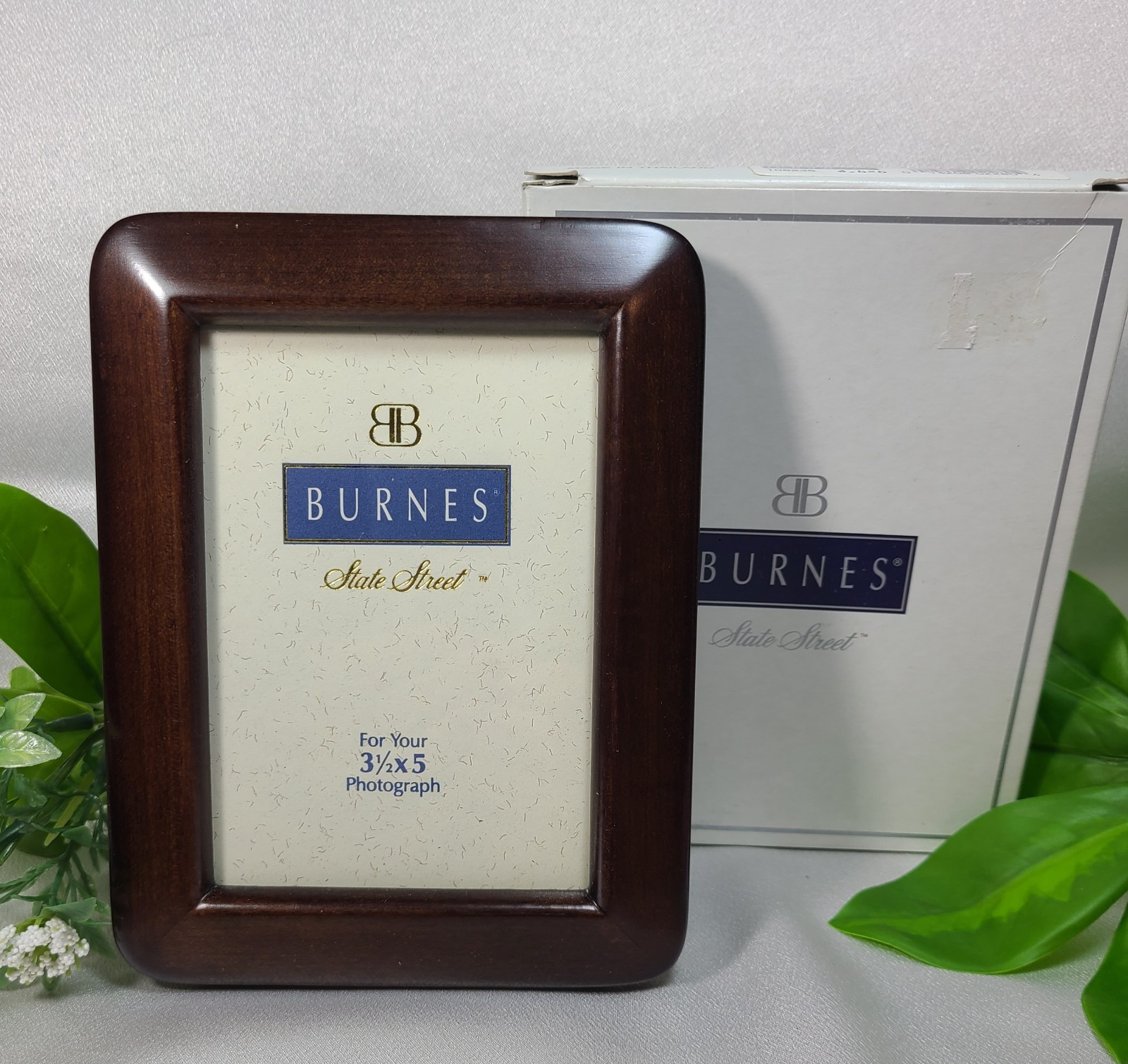 Burnes of Boston State Street Dark Brown Wood Picture Frame 3 1/2 X 5