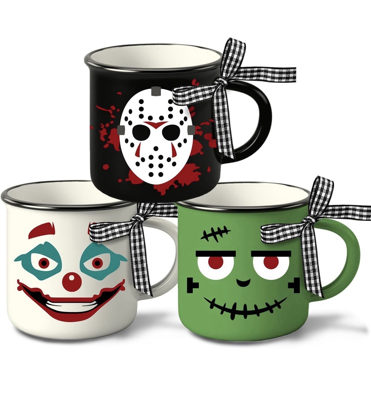 Halloween Themed Mini Coffee Mug, Game Day, 5oz Coffee Mug, Set of 3