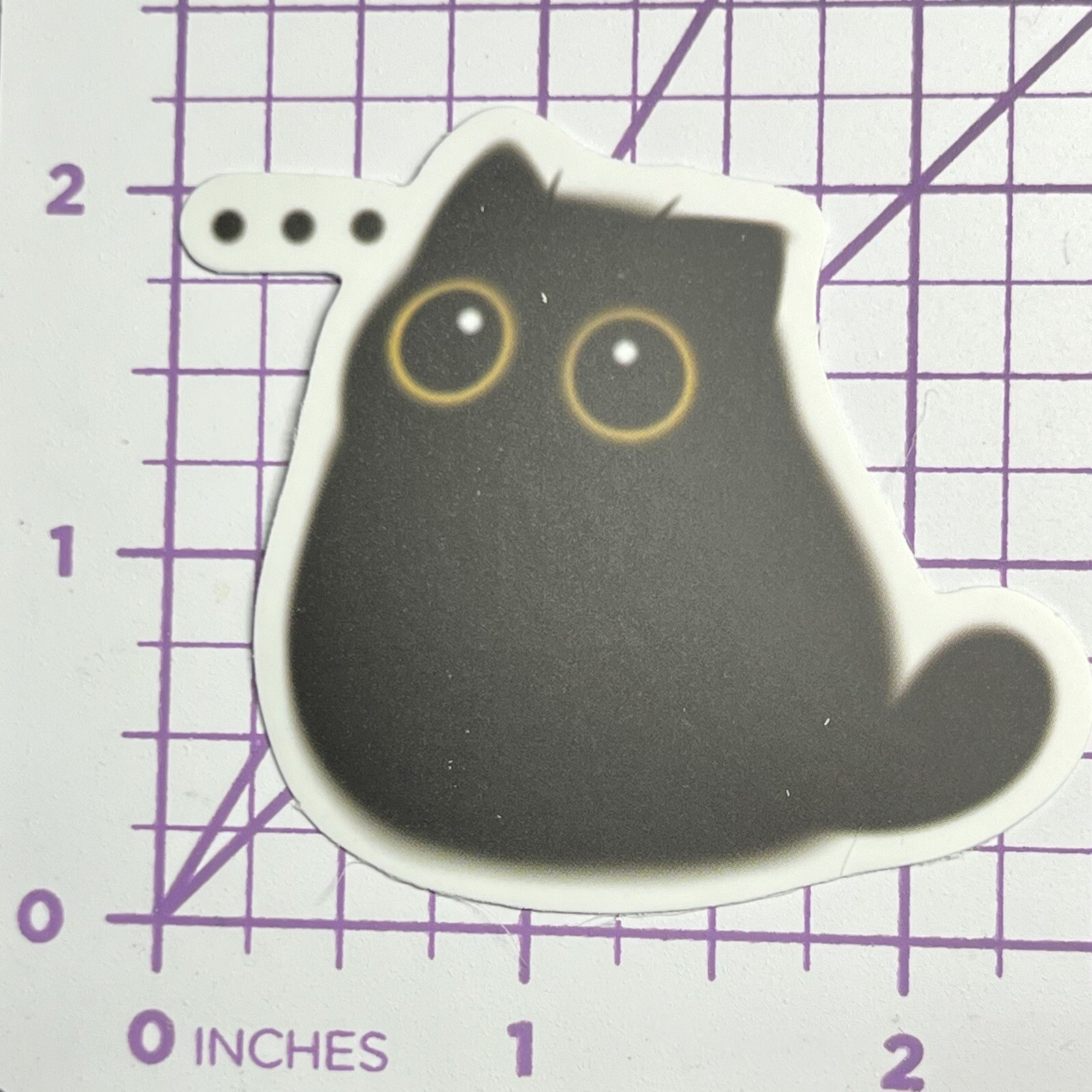 Emo Kawaii Black Cat Just Thinking – Mystery Black Cat Vinyl Decal Sticker Bomb