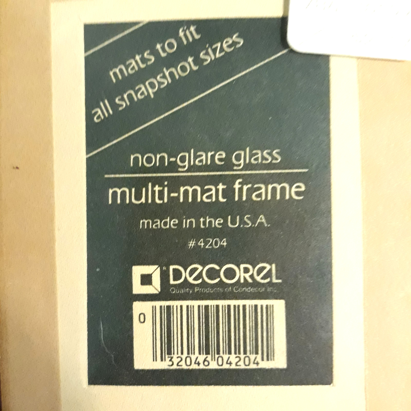 Décorél Metal Picture Frame 5×4 Gold Edge Multi‑Mat Non‑Glare Glass w/ Ames Tag