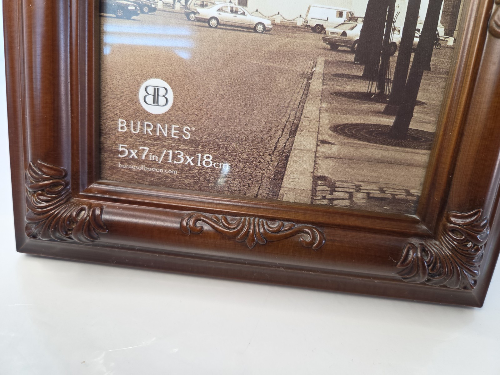 Vintage Burnes of Boston Dark Cherry Wood Picture Frame for 5&Prime; X 7&Prime; Photo NEW