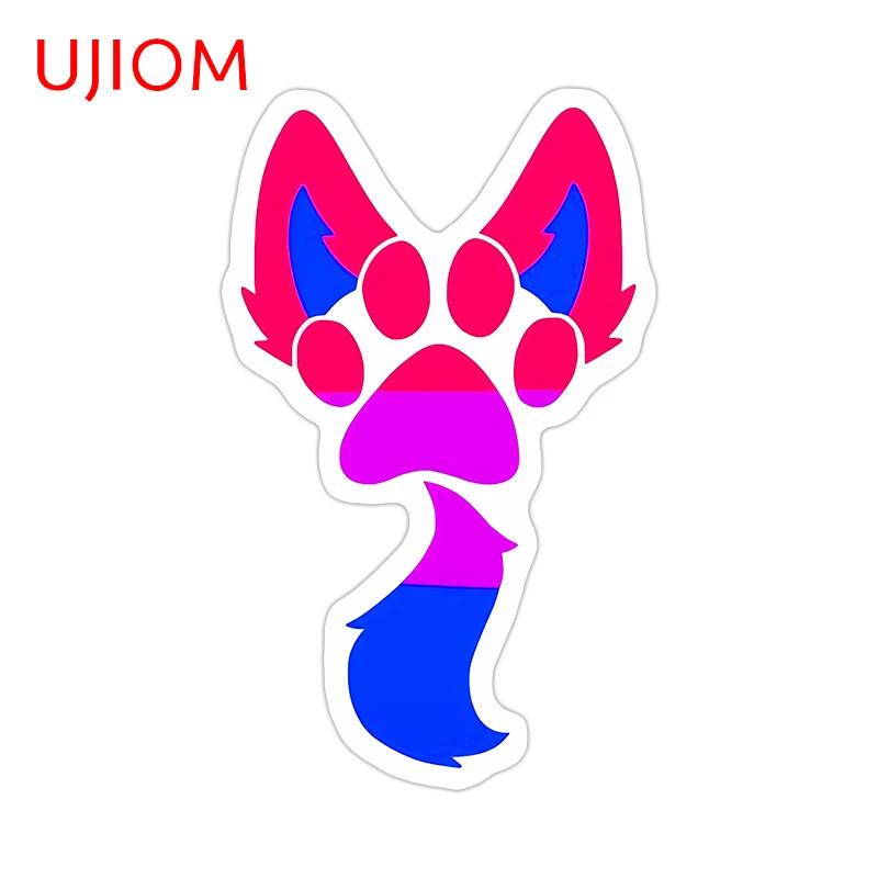 UJIOM Furry Logo Colorful Design Wall Sticker Fashion Popular Interesting