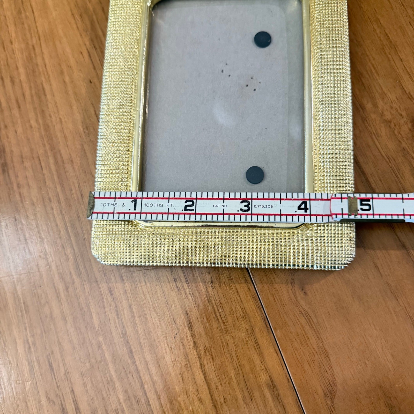 Brass Picture Frame Etched Rounded Rectangle 4.75” x 6.25”
