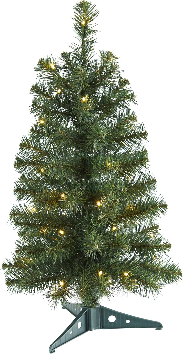 2ft. Green Artificial Christmas Tree with 35 LED Lights and 72 Bendable Branches