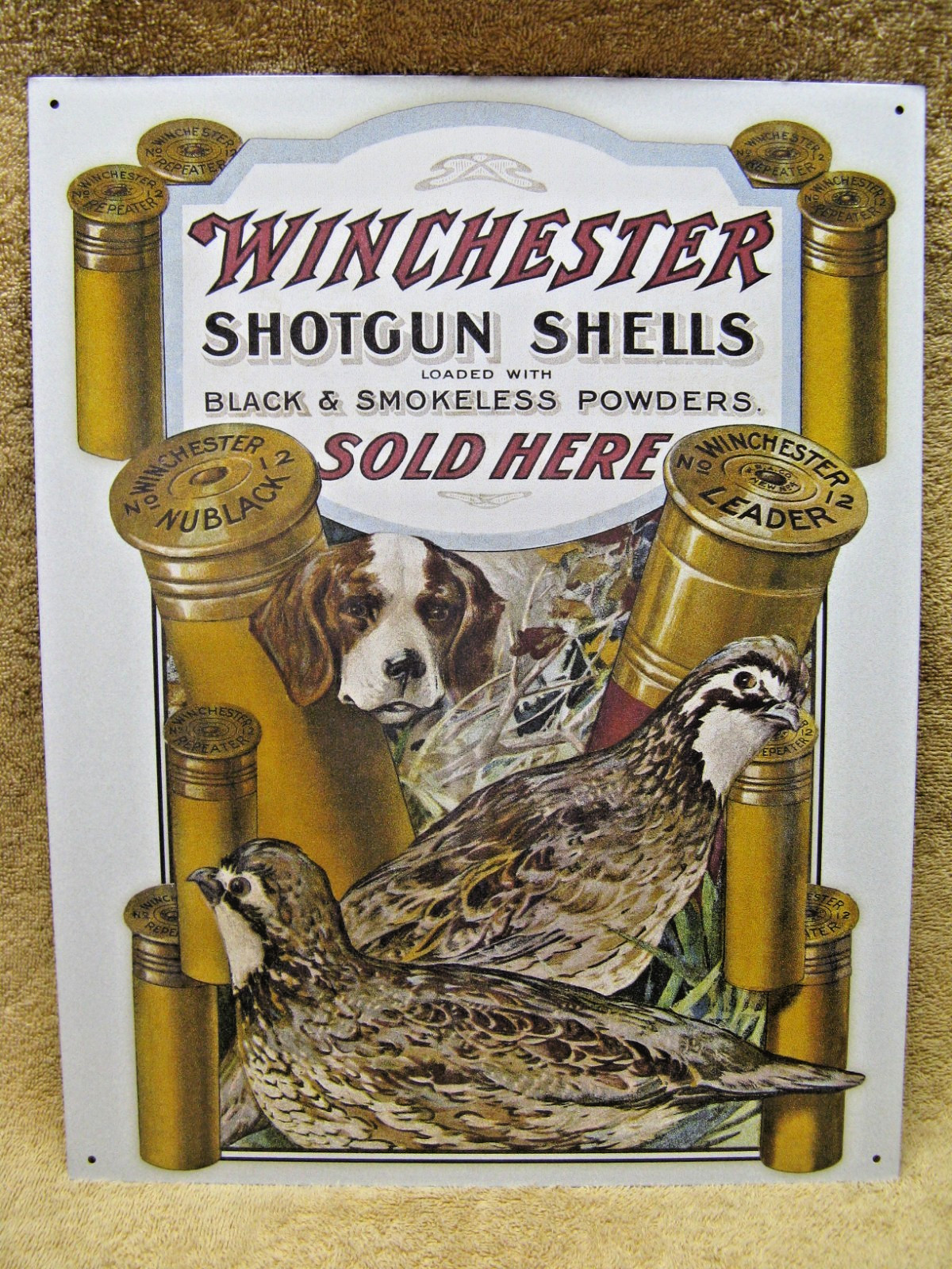 Vintage Hunting & Firearm Metal Signs Winchester Remington S&W Cabin Decor USA