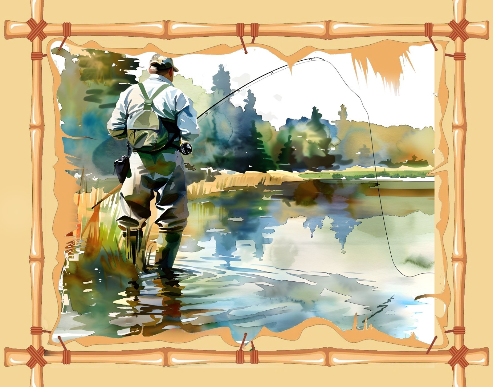 Lake Palcid New York Fishing Art Heaven Gallery Canvas Wrap Art Print