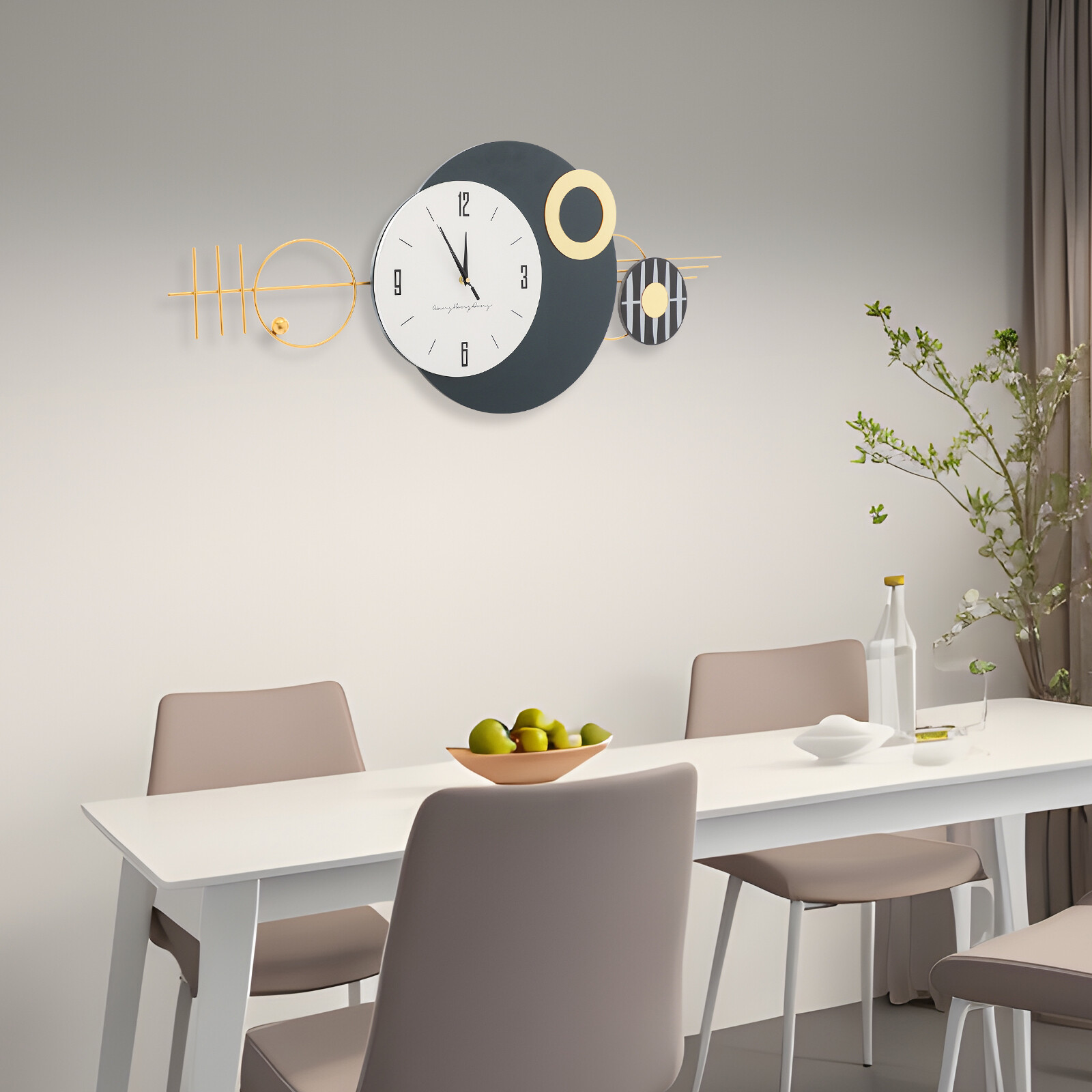 Modern Decorative Wall Clock – Silent Sweep, Elegant Metal Design
