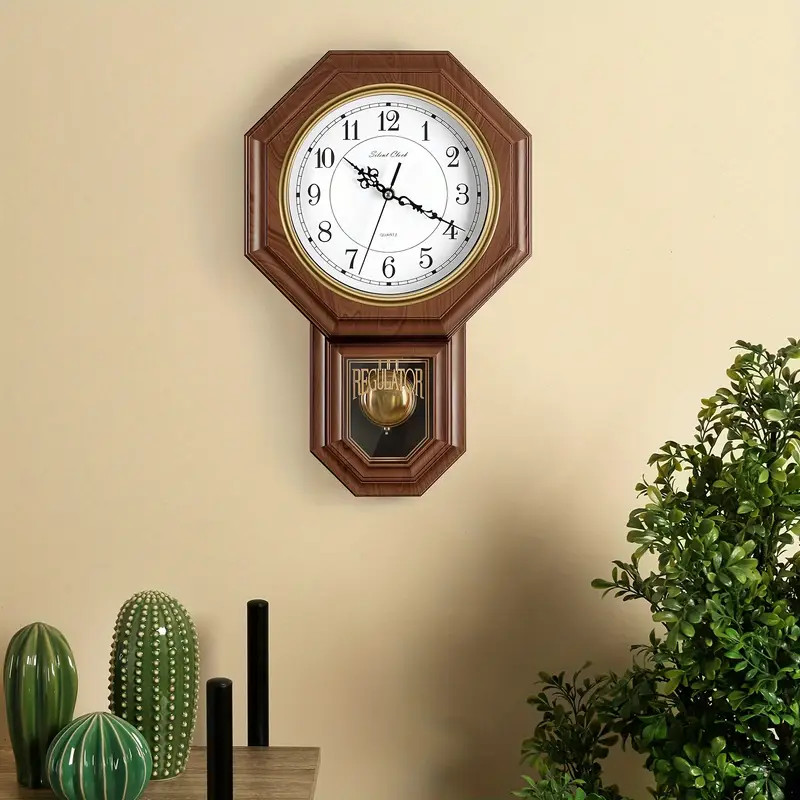 Pendulum Wall Clock with Battery Operated – Decorative Wall Clocks for Decor