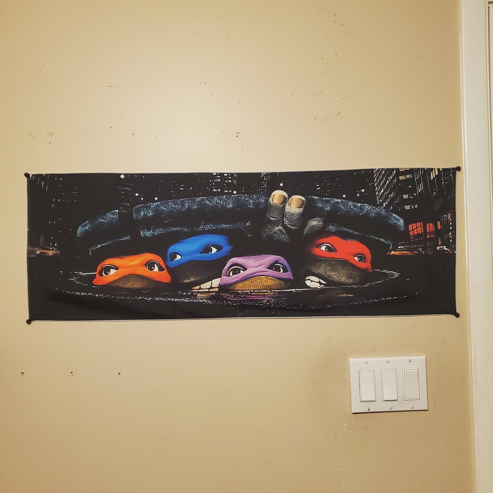 TMNT 3×1 foot tapestry Teenage Mutant Ninja Turtles banner wall flag