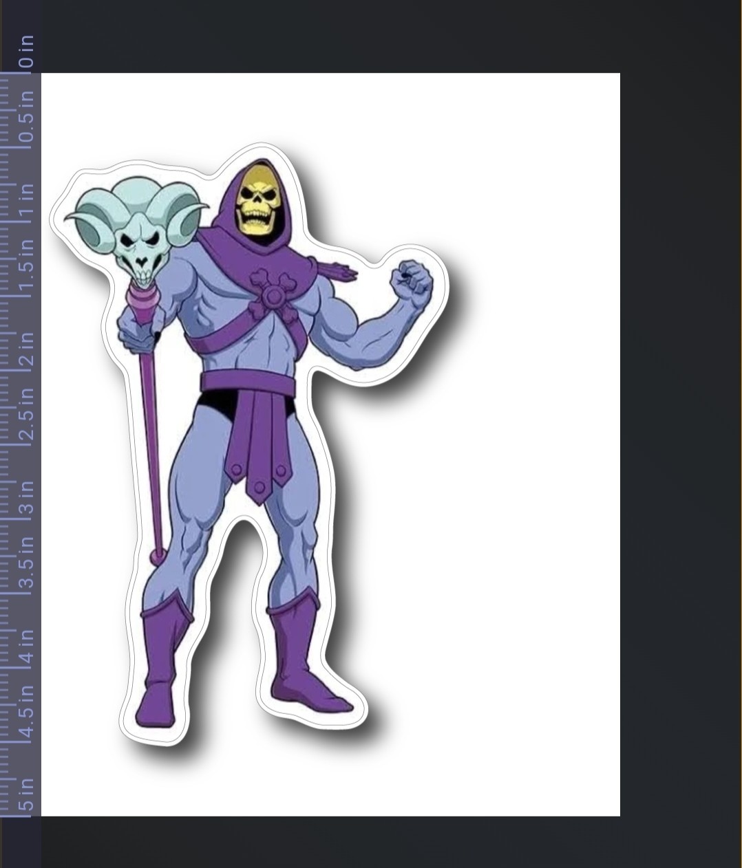 SKELETOR VYNIL DIE-CUT STICKER 5X3