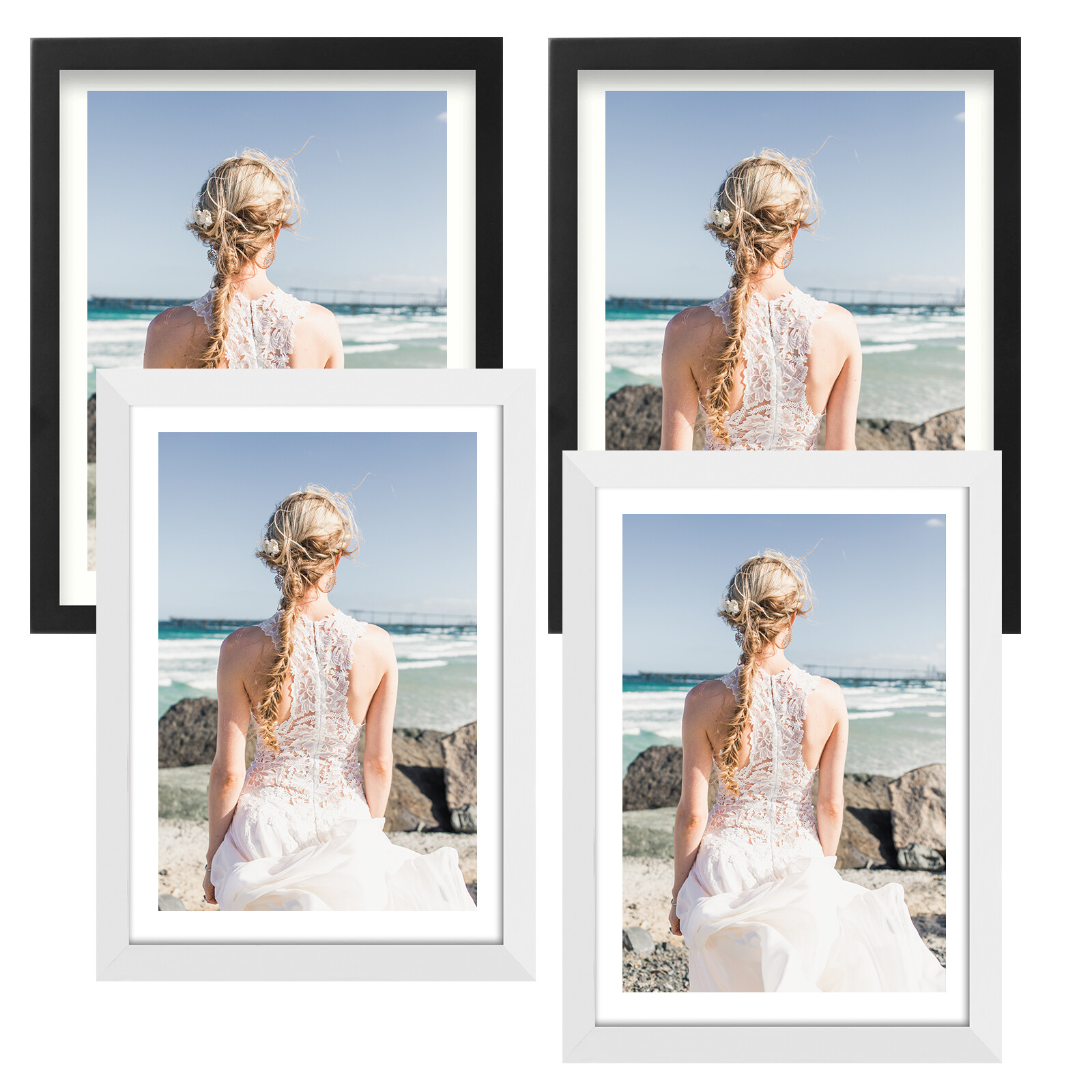 Picture Frames Solid Wood Photo Frame 8×10&Prime; 12×16&Prime; 16×20&Prime; Wall Tabletop Display