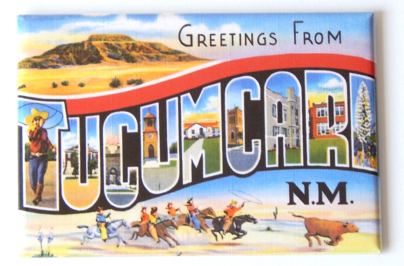 Greetings from Tucumcari New Mexico FRIDGE MAGNET travel souvenir