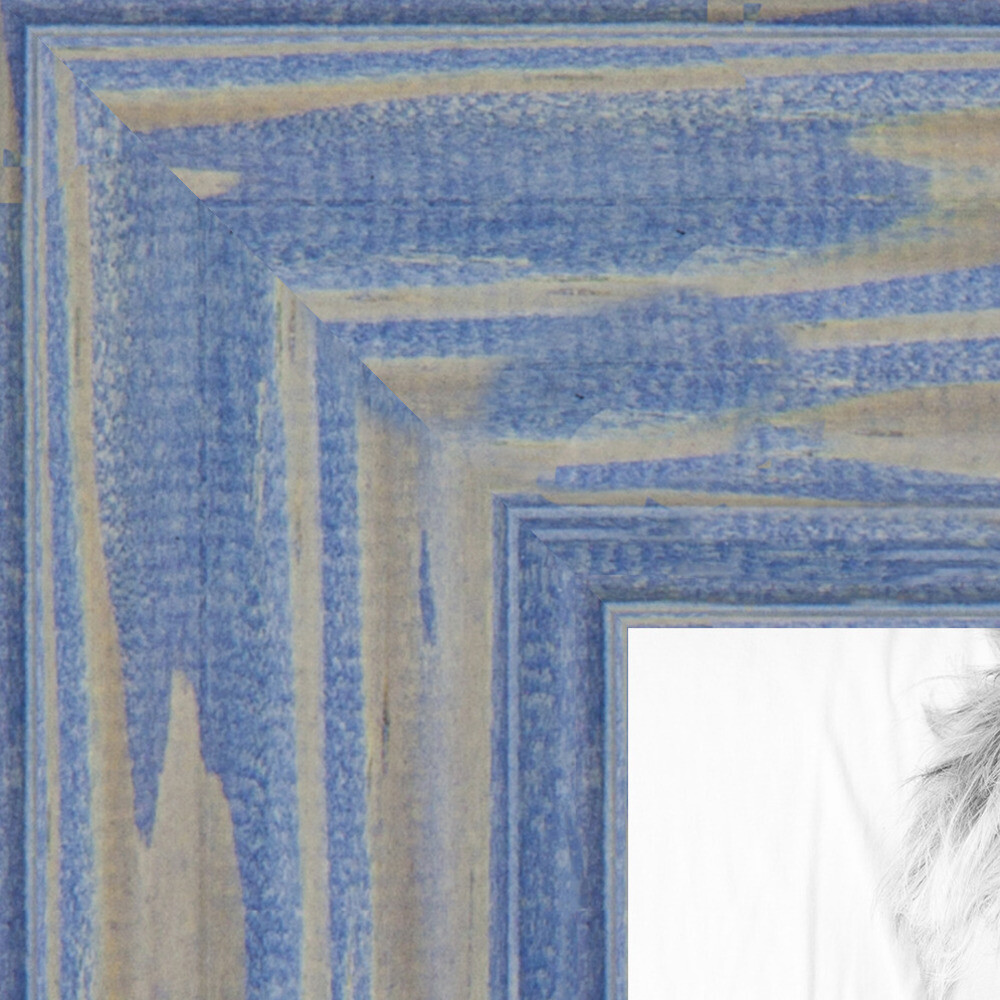 ArtToFrames Custom Picture Poster Frame Blue Deep Periwinkle 1.5&Prime; Wide Wood