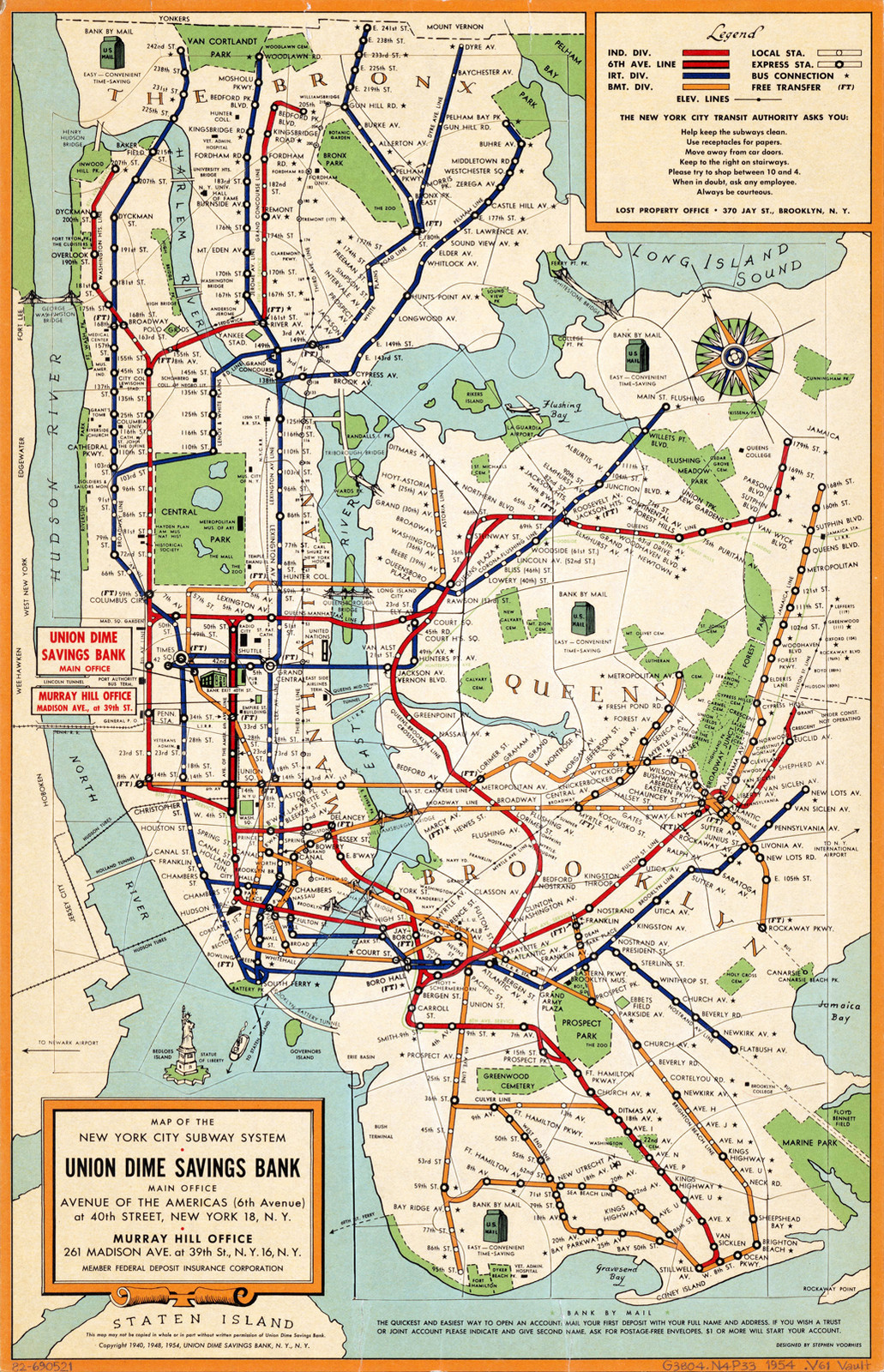 New York City Subway NYC Train System Map Wall Poster Print Decor Vintage Style