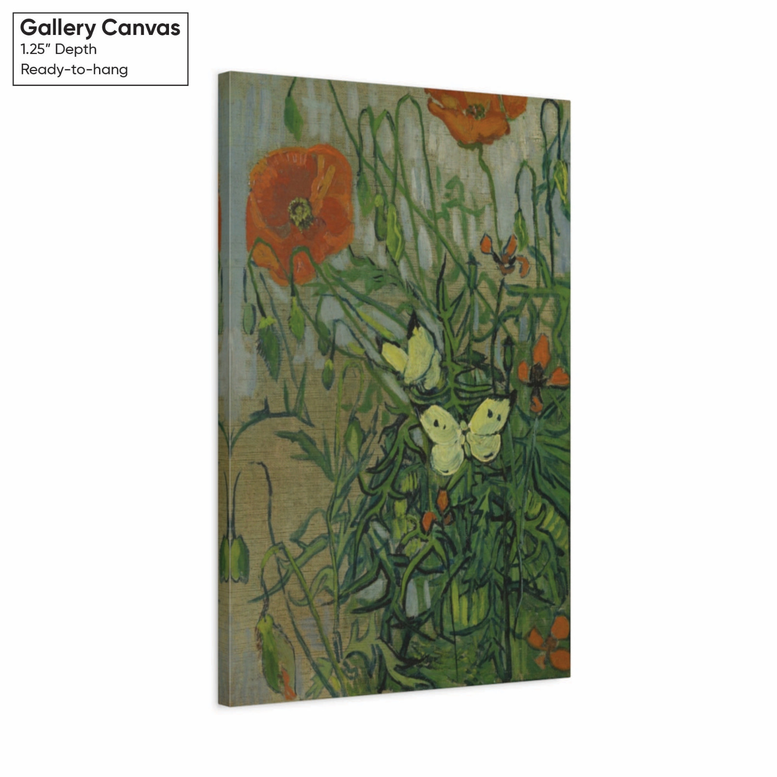 Vincent van Gogh Butterflies and Poppies Wall Art Print – Post Impressionism