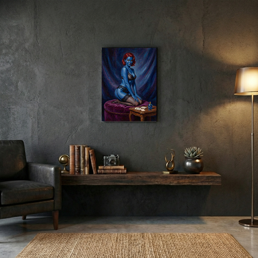 Mystique X-Men Canvas Print 12×16 – Vintage Retro Pin-Up Wall Art Decor
