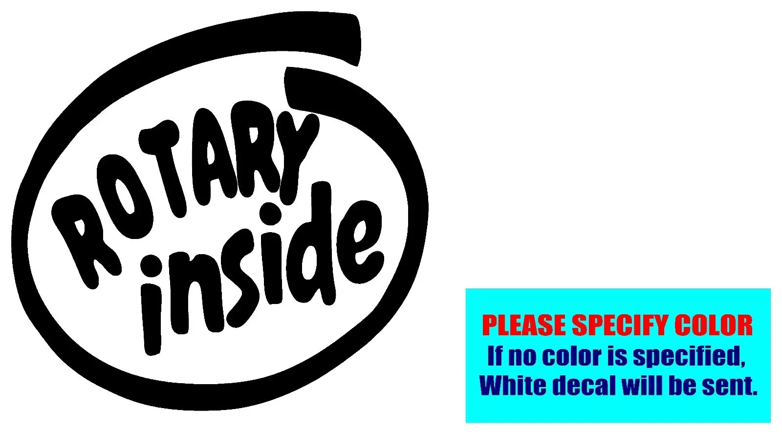 Rotary Inside #13 Vinyl Decal Sticker Car Truck Window Bumper Various sizes