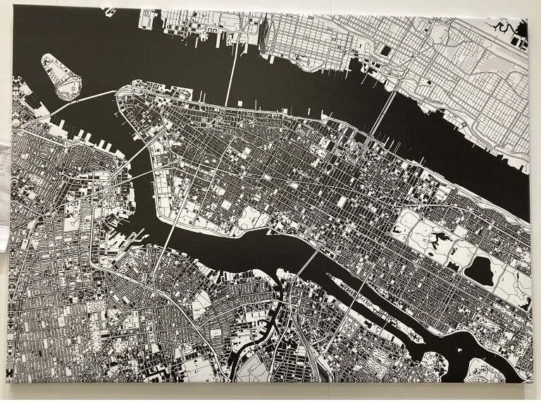 ikea BJORKSTA new york city map 55 x 39 canvas NYC EXTRA LARGE – Without FRAME