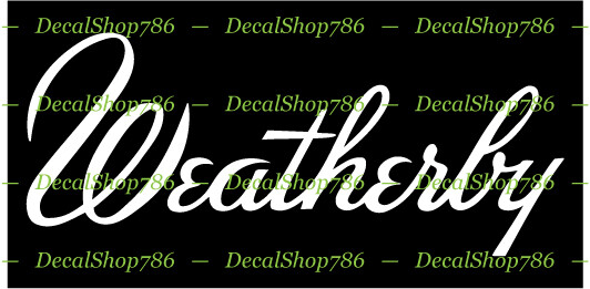 Weatherby Firearms – Hunting/Outdoor Sports – Vinyl Die-Cut Peel N&rsquo; Stick Decals