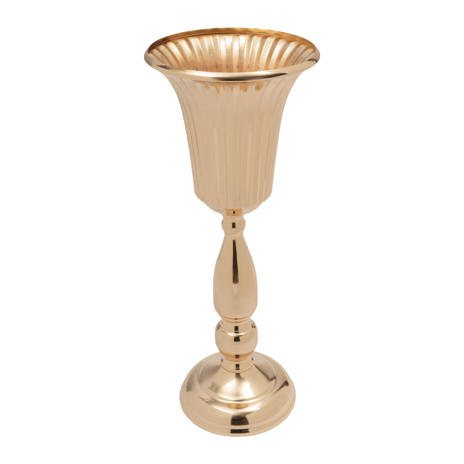 10 PCS DIY Golden Metal Wedding Flower Trumpet Vase Tabletop Centerpieces Decor