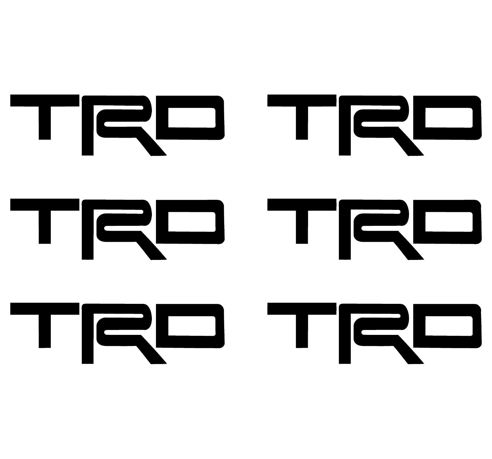 Small TRD Toyota logo 6 Small Vinyl Decals Car 2&Prime; 3&Prime; Toyota symbol Stickers