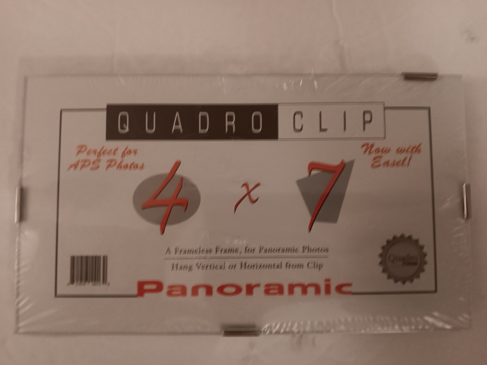 Quadro Clip 4 X 7 Panoramic Frame Easel Included Or Hangs Vertical Or Horizontal