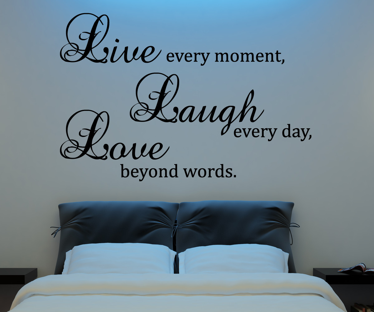 Live Love Laugh Inspirational Quote Living Room Bedroom Wall Vinyl Decor Sticker
