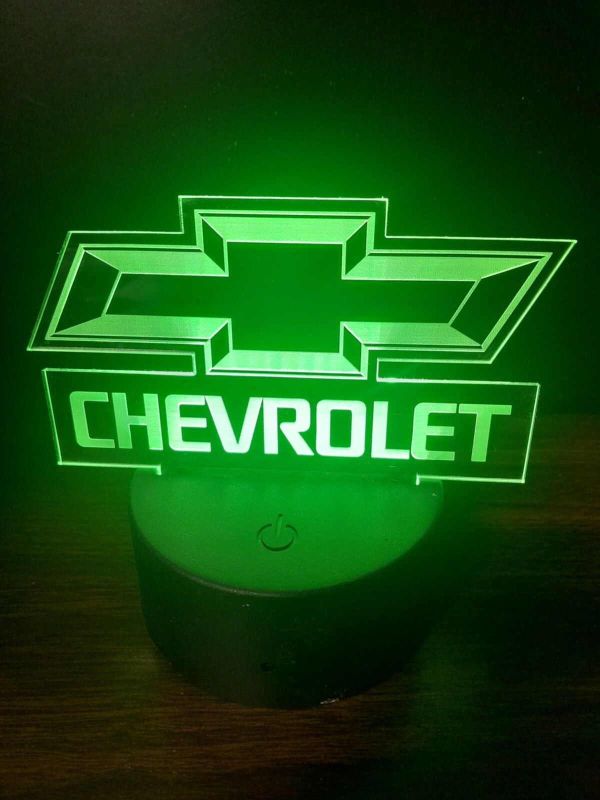 Edge Lit Tabletop Sign, Multi-Colored LED, Desk Lamp, Night Light Chevrolet