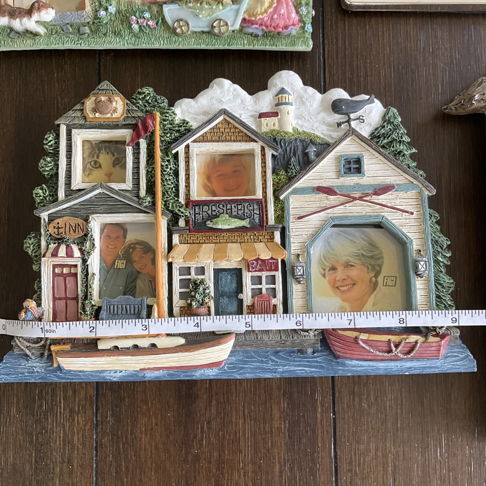 Vintage Resin Picture Frame Lot of 5 Kids Room Themes Nautical, Bears, Beach