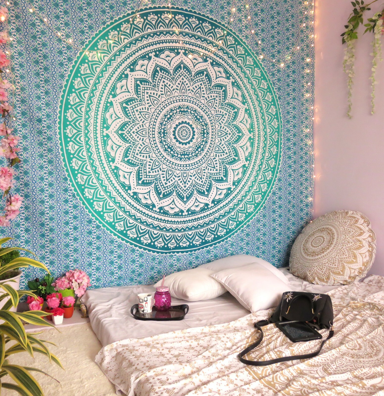 Mandala Tapestry Indian Wall Hanging Decor Bohemian Hippie Queen Twin Poster New