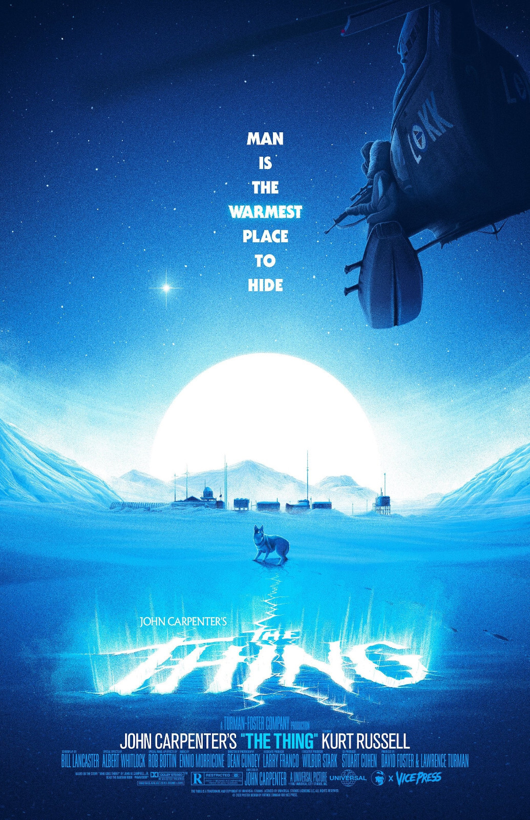 AA5480 The Thing Film By John Carpenter 1982 Snowy Movie Poster 11×17