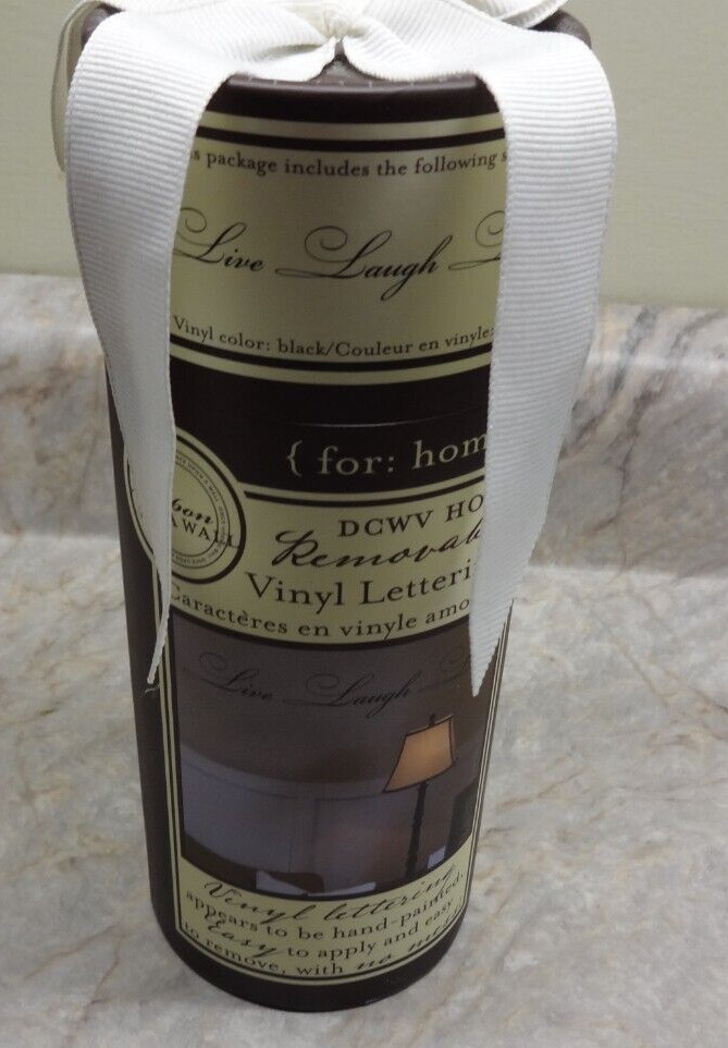 DCWV Home Removable Vinyl Lettering « Live Laugh Love” 24.87” x 4.12” NIB