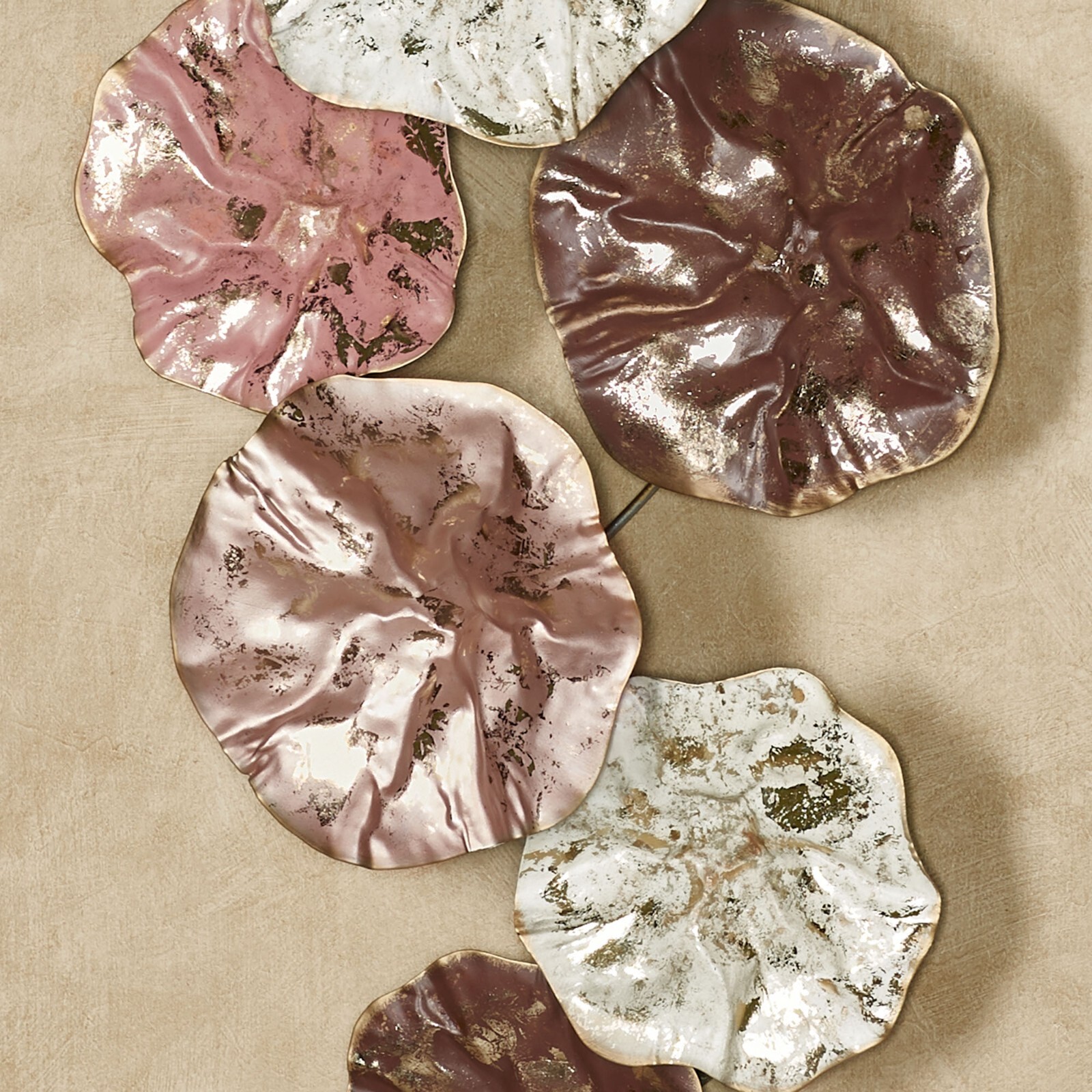 Sadira Collage Abstract Wall Art Blush Pink Purple Metal Wall Decor Sculpture