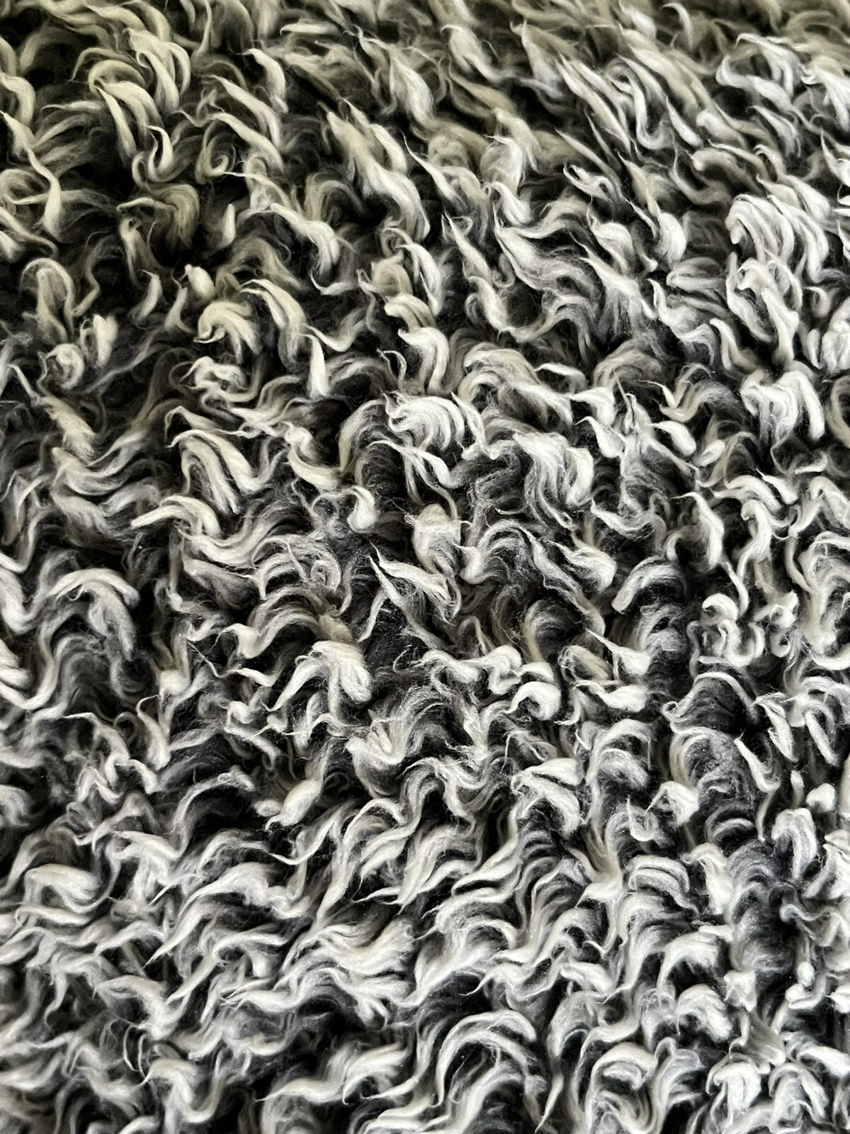 Blanket Throw Soft Black White Shag Warm Durable Multi-Purpose Easy Care