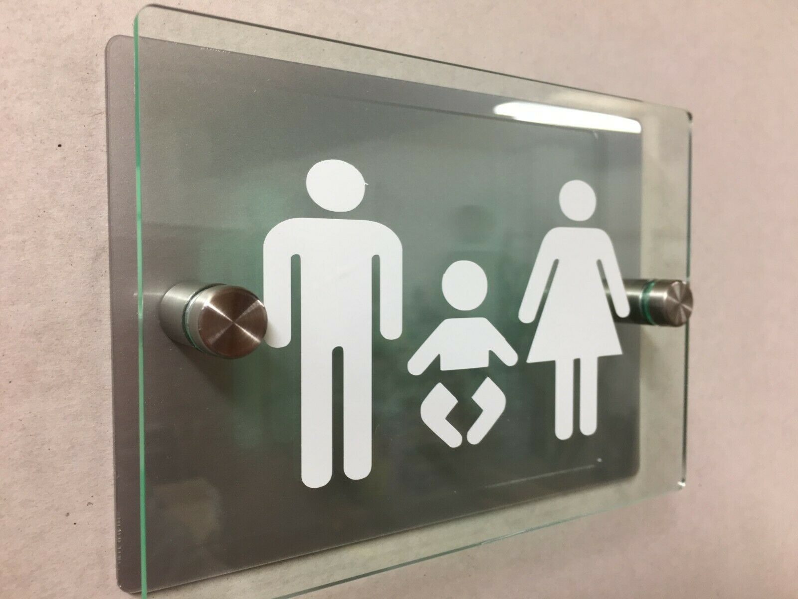 MODERN UNISEX AND BABY CHANGE TOIELT PLAQUE MALE/FEMALE/BABY TOILET SIGN