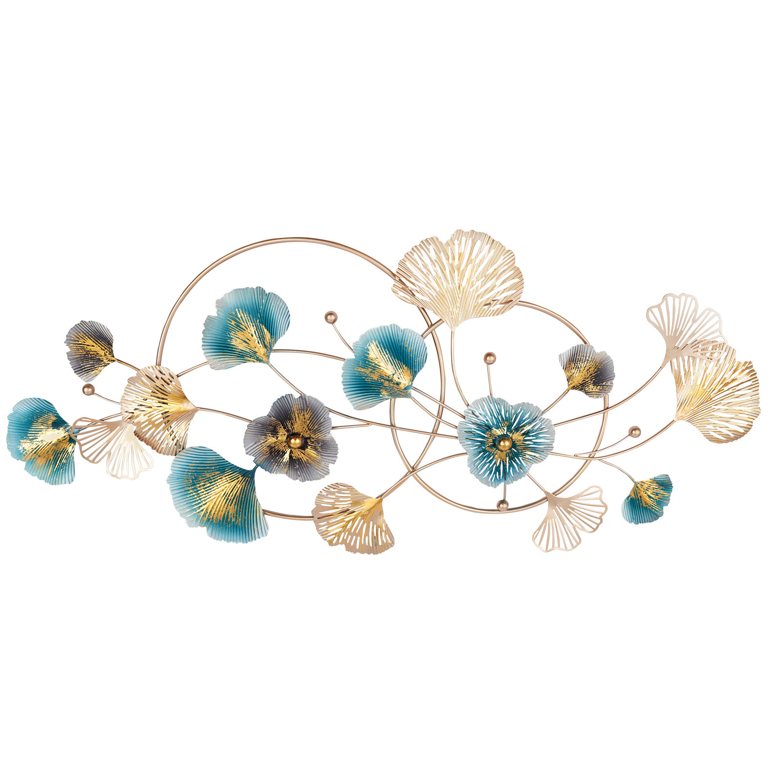 3D Metal Engraving Ginkgo Wall Decor Hanging Art Decor For Bedroom Living Room