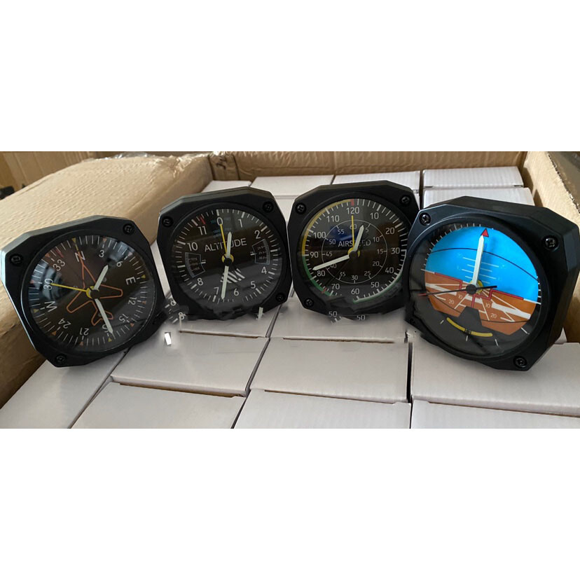 Aviation Alarm Clock Cessna/Diamond Cockpit Simulator Aircraft Instrument Clock