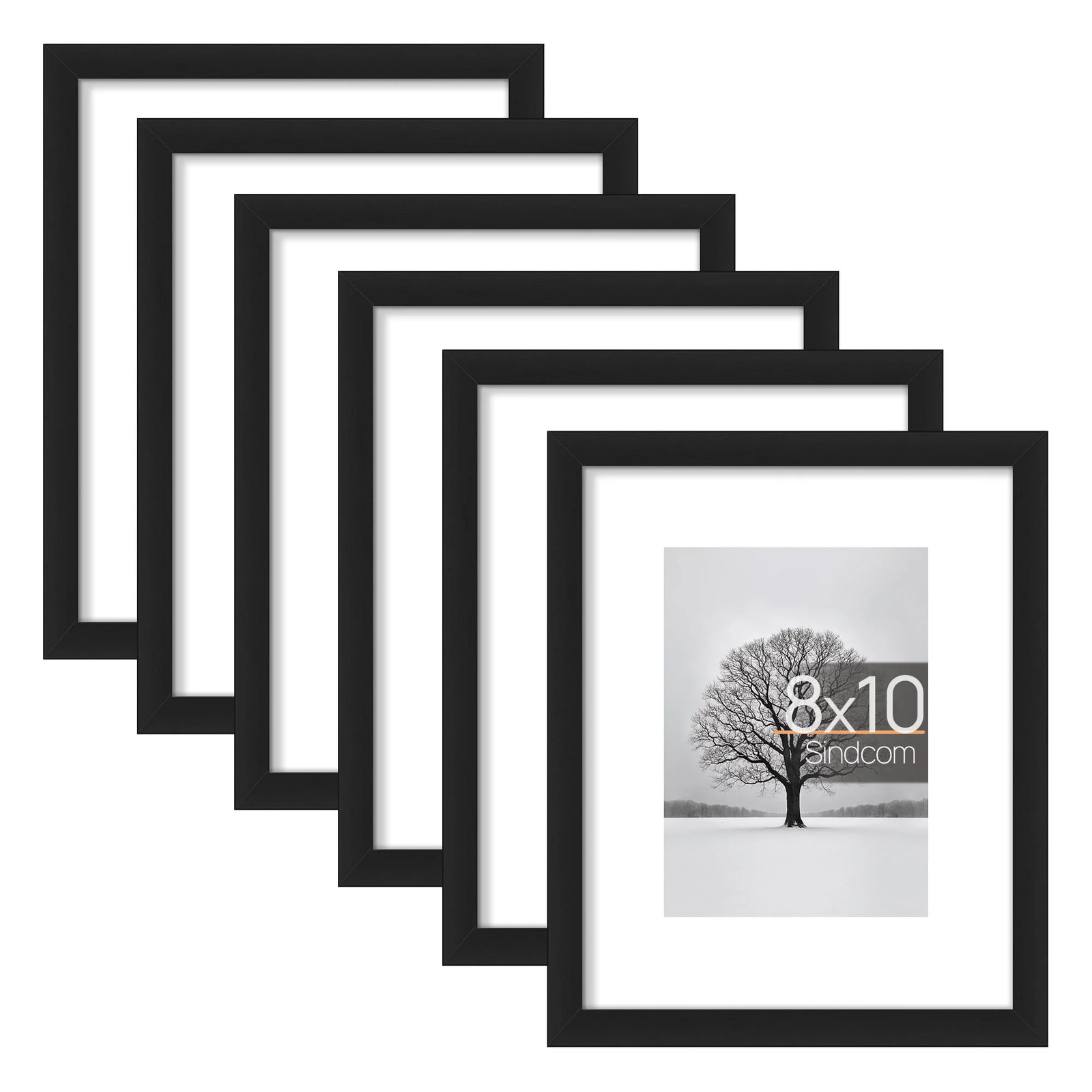 Picture Frames (6-Pack) 4×6, 5×7, 6×8, 8×10, 8×12, 8.5×11, 9×12, 11×14, 12×12