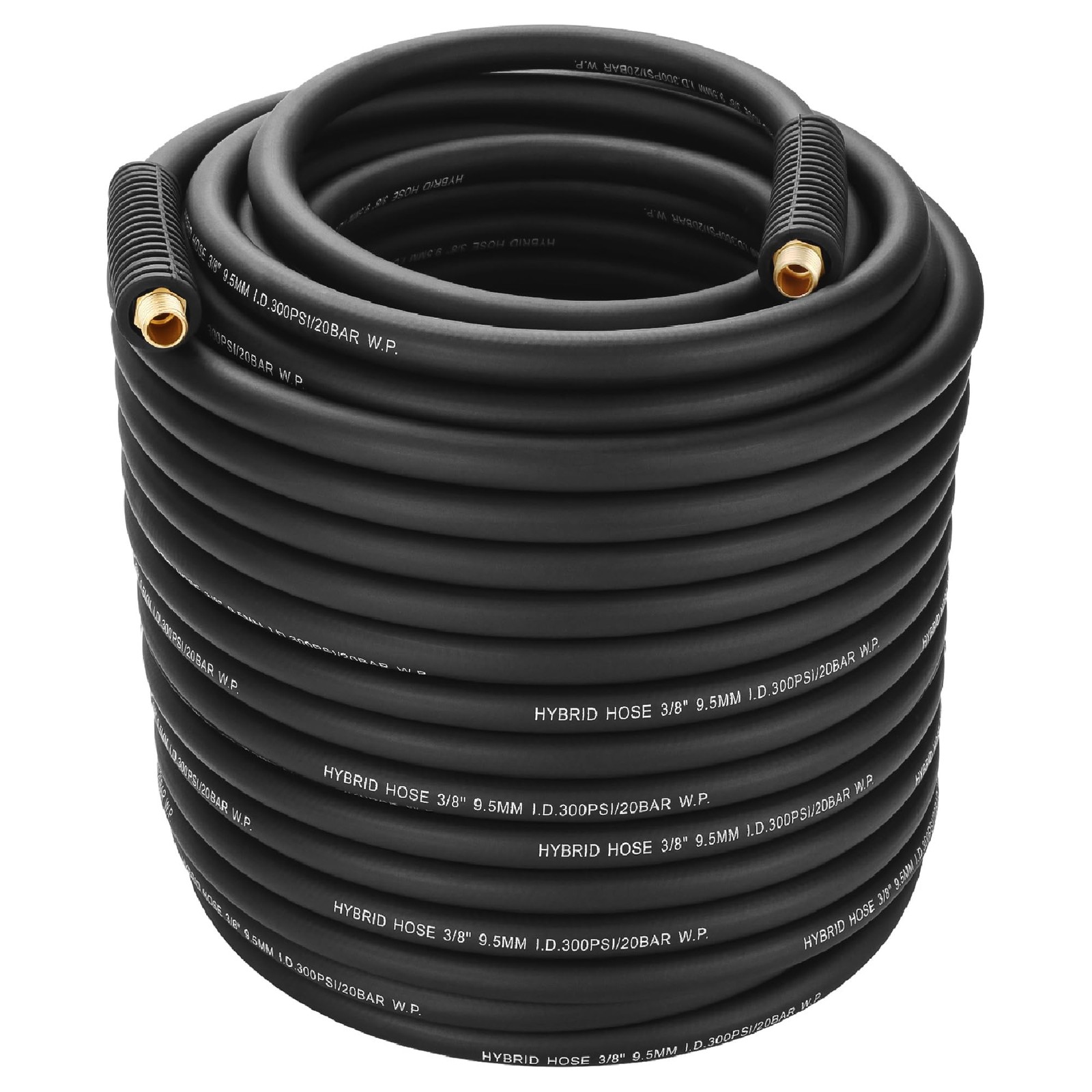 3/8&Prime; Hybrid Air Hose 150ft,1/4&Prime;MNPT Fittings,Heavy Duty Air Compressor Hose,Non-