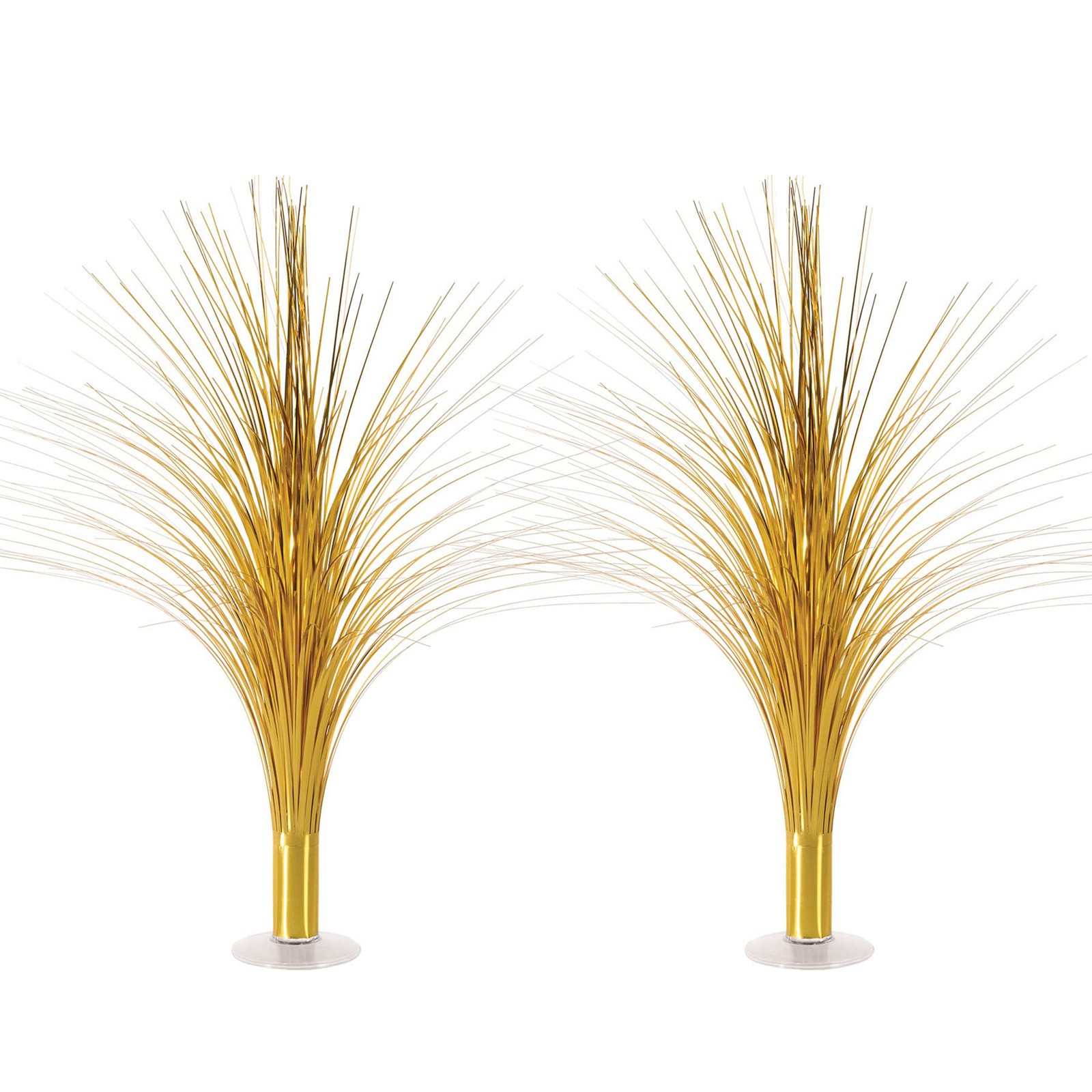 2 Pcs 19&Prime; Gold Metallic Spray Centerpieces, Foil Table Decor for Celebration