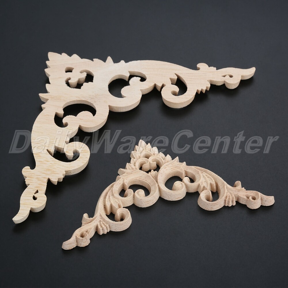 Simply Style Unpainted Wood Decorative Flowers Oak Wood Dyes Easily