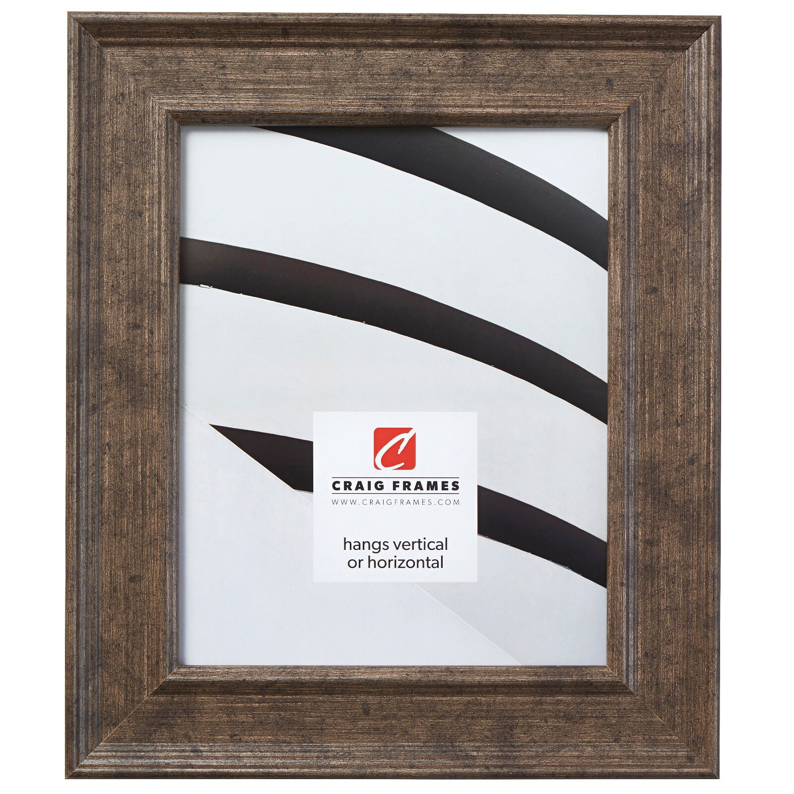 Craig Frames Revival, 2 Inch Wide Tarnished Antique Silver Picture Frame