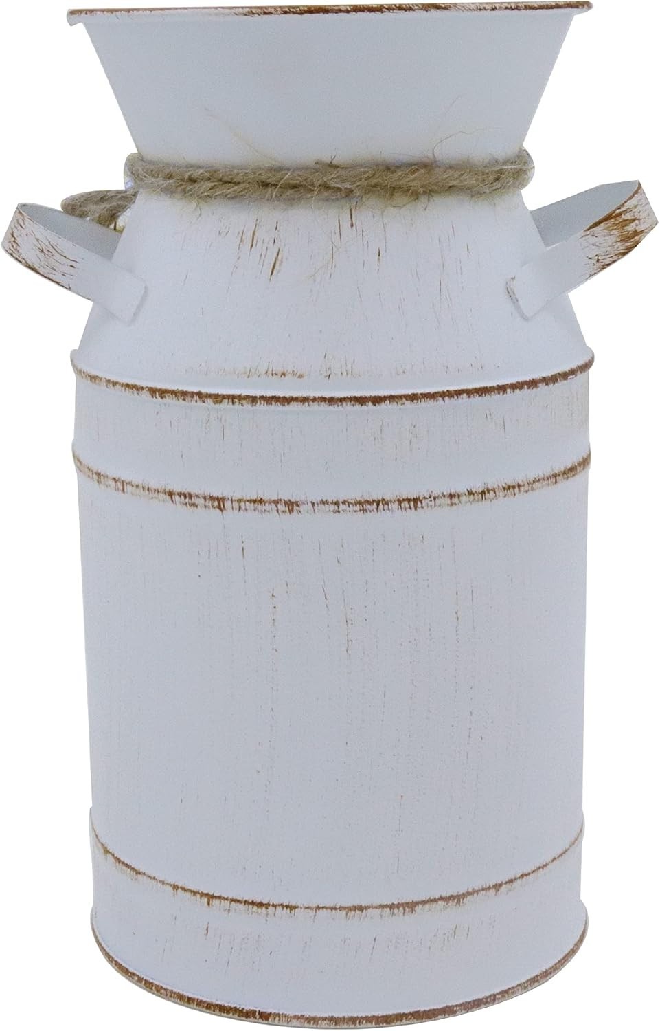 Elegant White Metal Vase for Home – Durable Rustic Decor for All Occasions