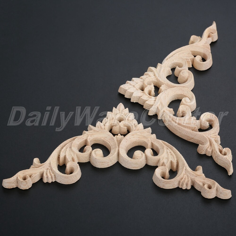 Simply Style Unpainted Wood Decorative Flowers Oak Wood Dyes Easily