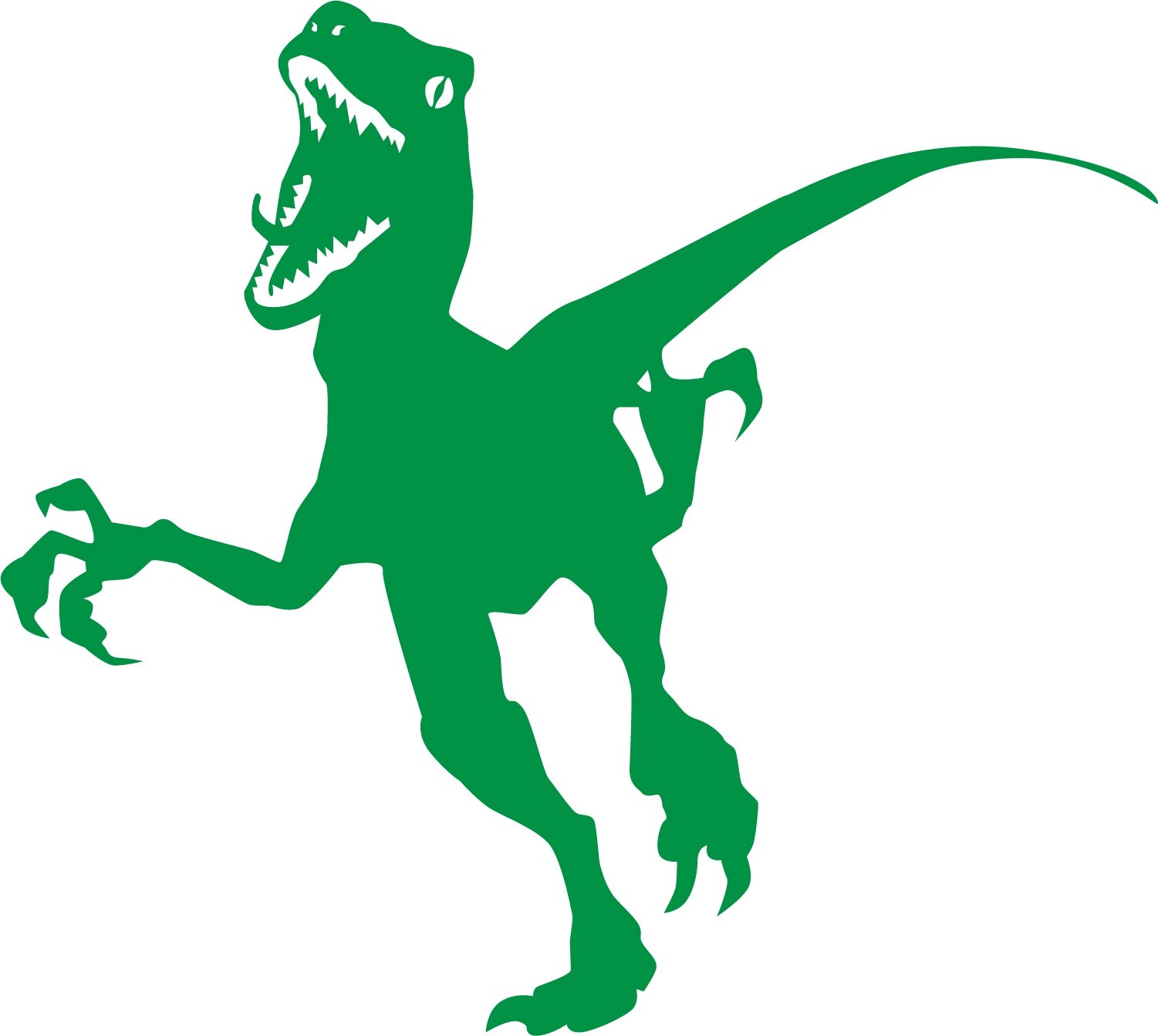 Dinosaur Velociraptor 5, Jurassic Period 4-21&Prime; wide Die Cut Vinyl Decal Sticker