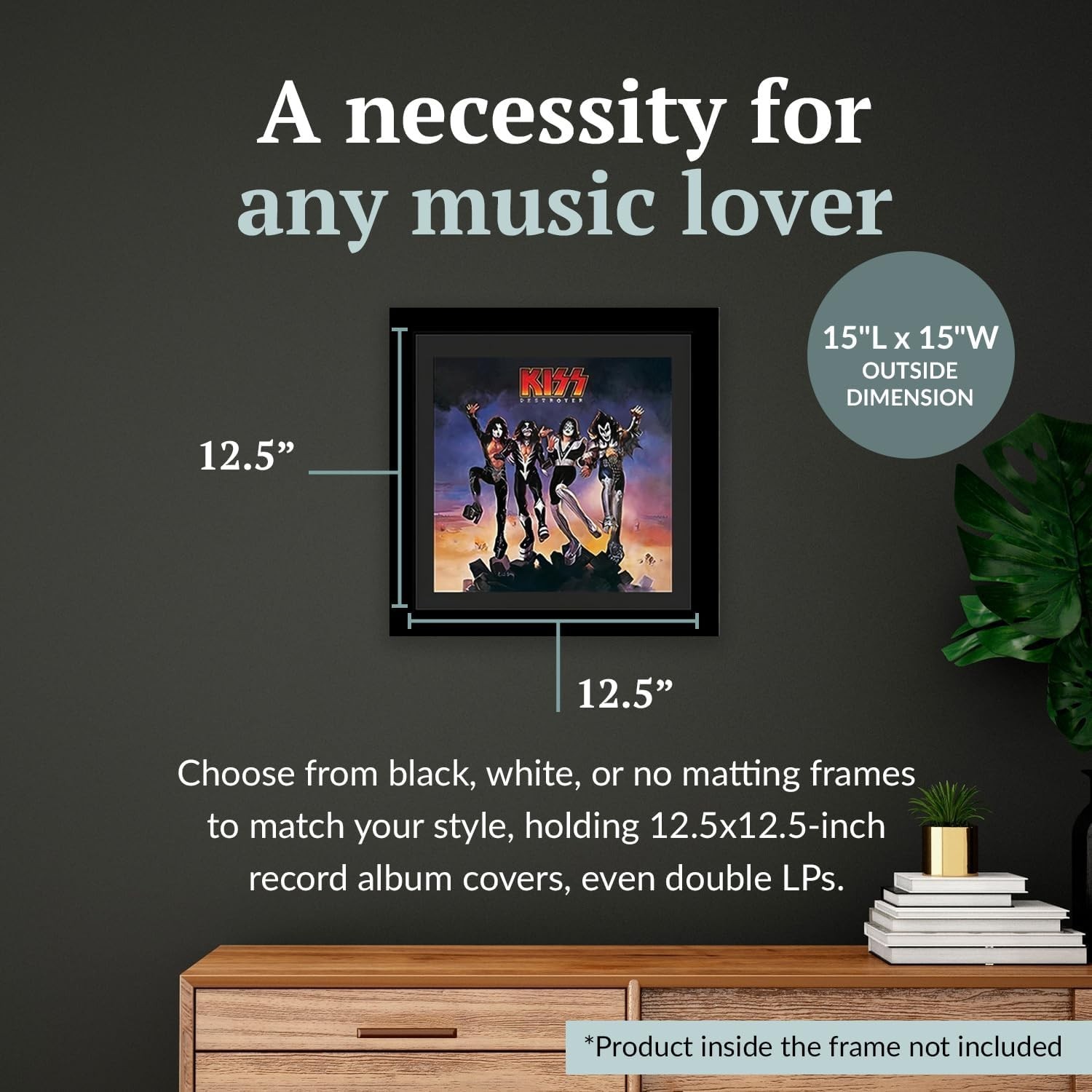 Creative Picture Frames – 12.5 x12.5 LP Vinyl Record Frame Display, Music Album