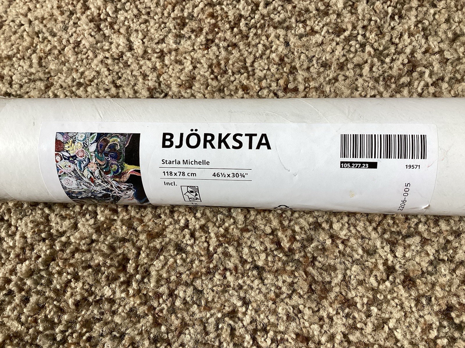 IKEA BJORKSTA Picture Deer Head to Head 46 ½ » x 30 ¾ » Canvas New In Tube Rolled