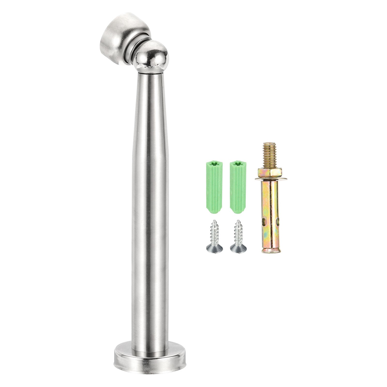 8.3&Prime; Magnetic Door Stoppers, Wall Floor Mounted Door Catch Holder, Silver