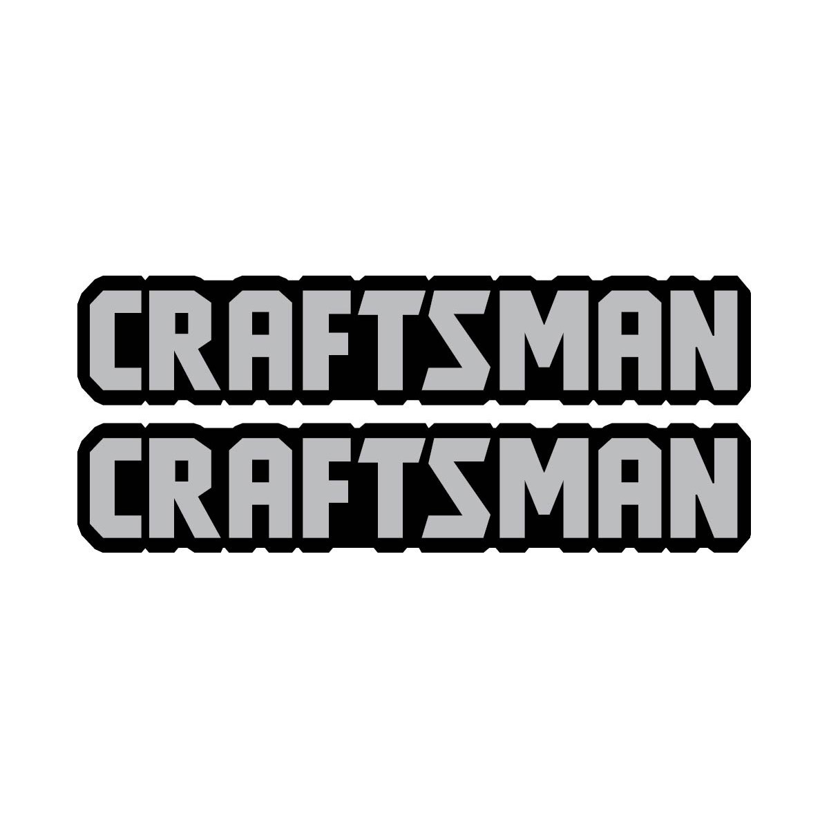 (2) .6.5&Prime; wide x 1.25&Prime; tall Craftsman Vinyl Decals- Not 3D Plastic – Flat Decals