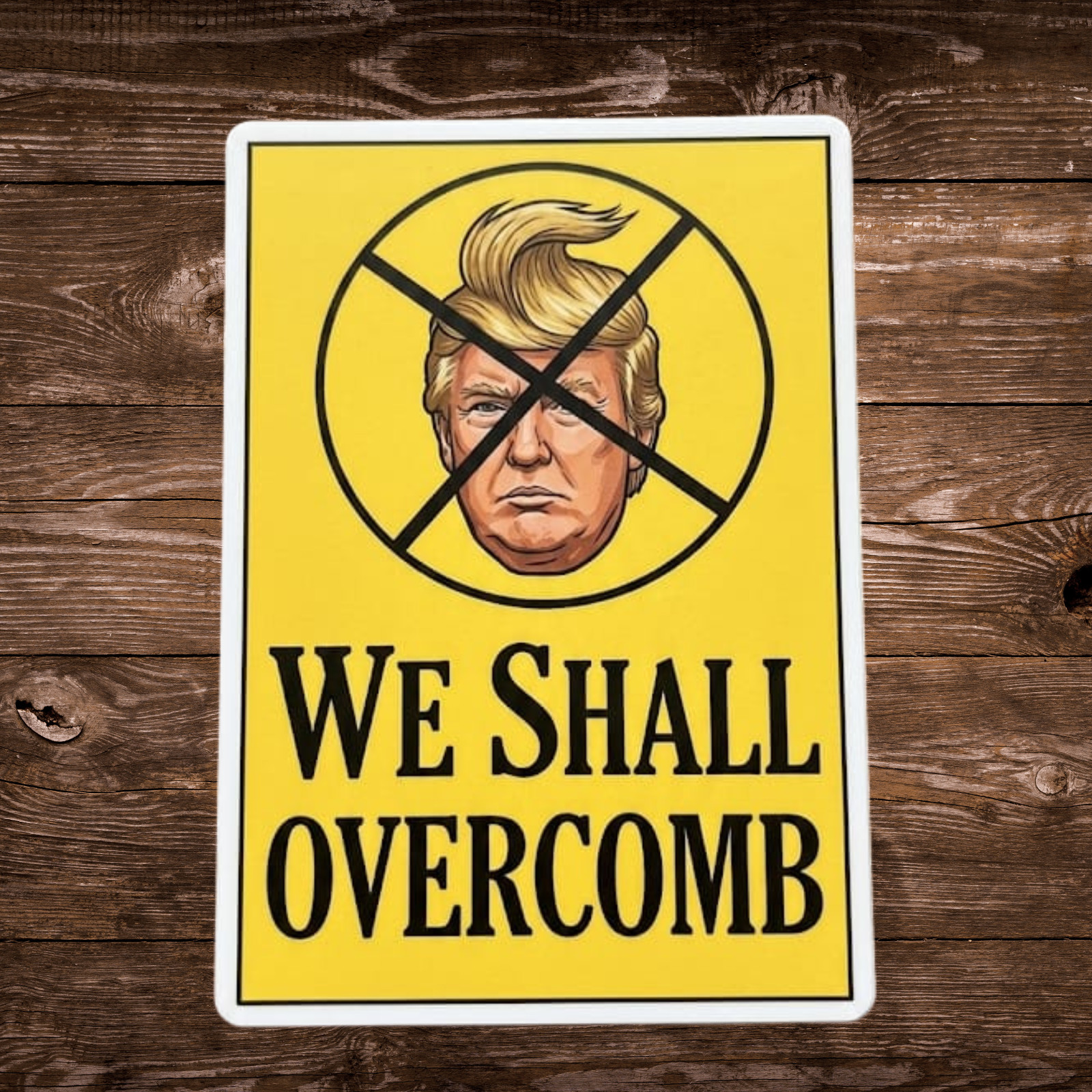 Anti Trump Sticker NO KINGS PROTEST « We Shall Overcomb » Waterproof 1/10/50/100